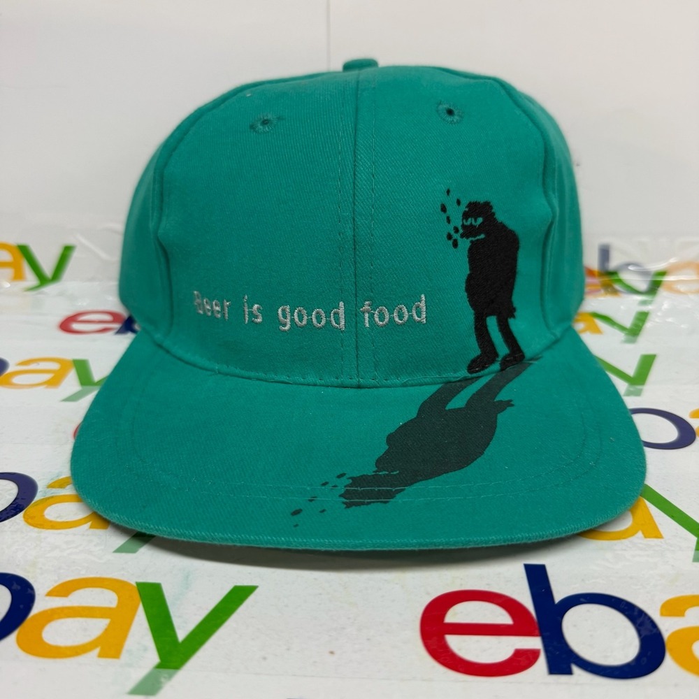 1996 Vintage THE SIMPSONS IN THE DARK Barney Hat Teal Shadow Silhouette